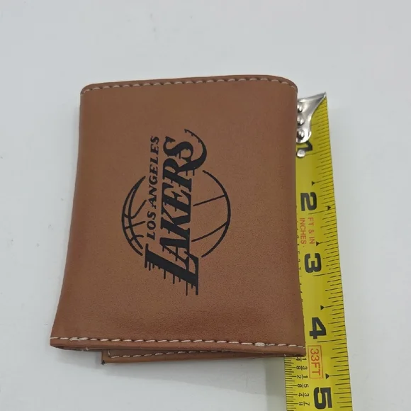 Tan Leather Wallet Los Angeles Lakers New - Picture 14 of 16